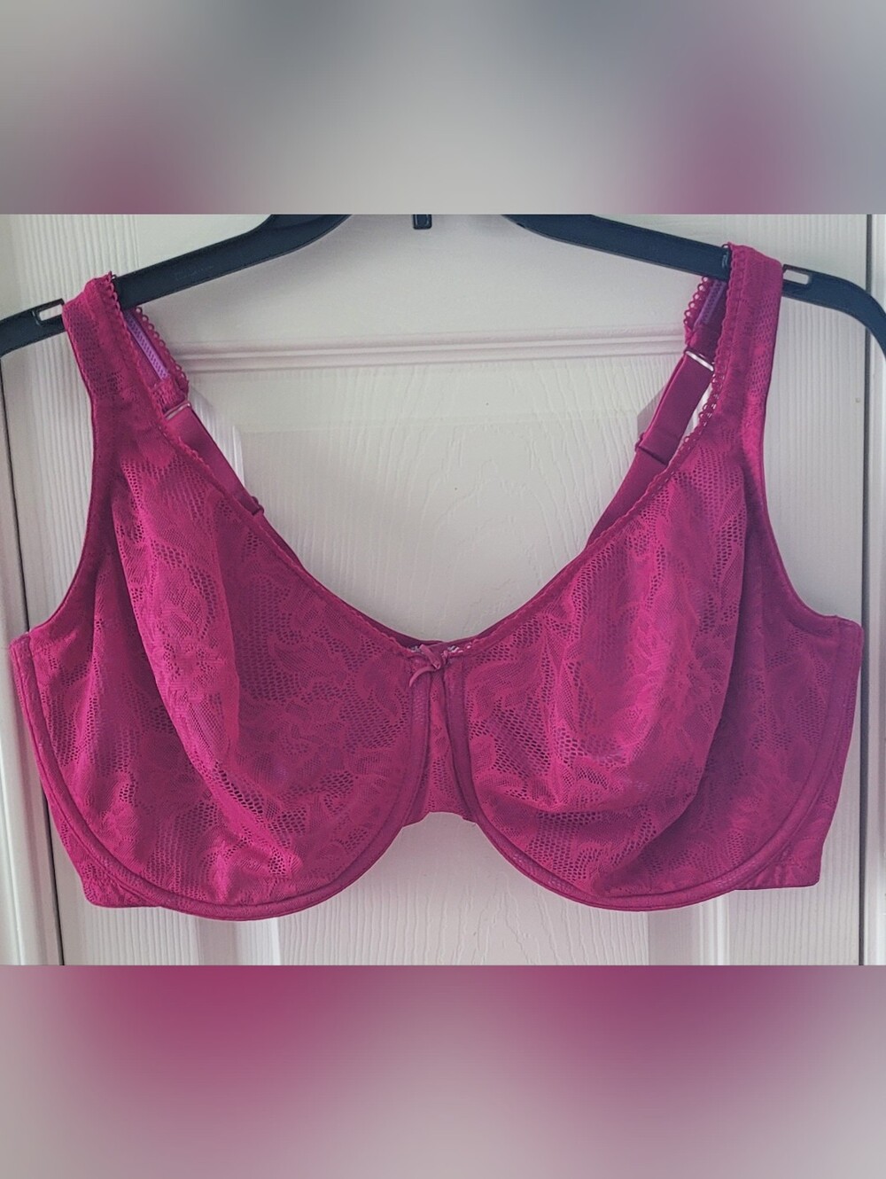 CACIQUE Lace Underwire Lined Bra in Fuchsia